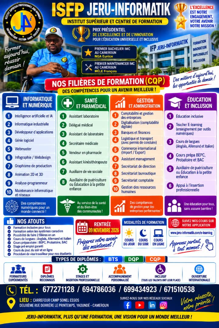 Flyer officiel des formations JERU-INFORMATIK